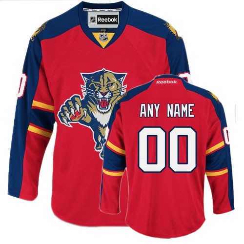 Men's Florida Panthers Custom Red Home Stitched Hockey Jersey Men's Florida Panthers Custom Red Home Stitched Hockey Jersey